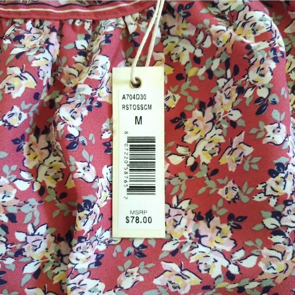 Max Studio Flutter🦋 Sleeve Peasant Blouse - NWT - Picture 14 of 14